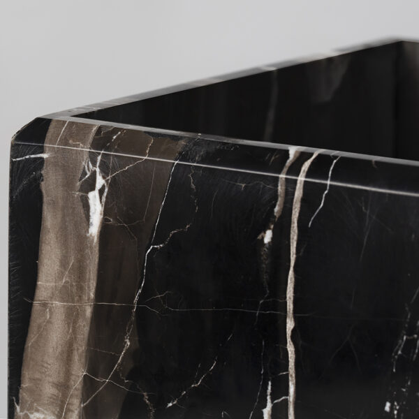 Silver Dragon Marble Luxe Trash Can/Wastebasket - Image 5