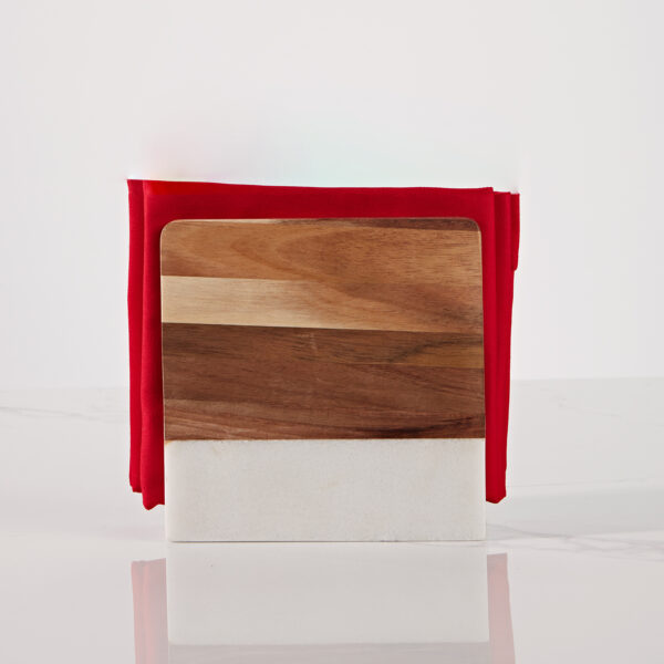 Modern Wood and Marble Napkin Holder - Image 10