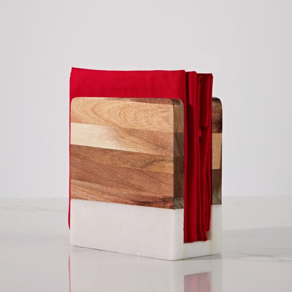 Modern Wood and Marble Napkin Holder - Image 11