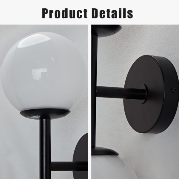 Double Milk Glass Globe Wall Sconce - Image 16