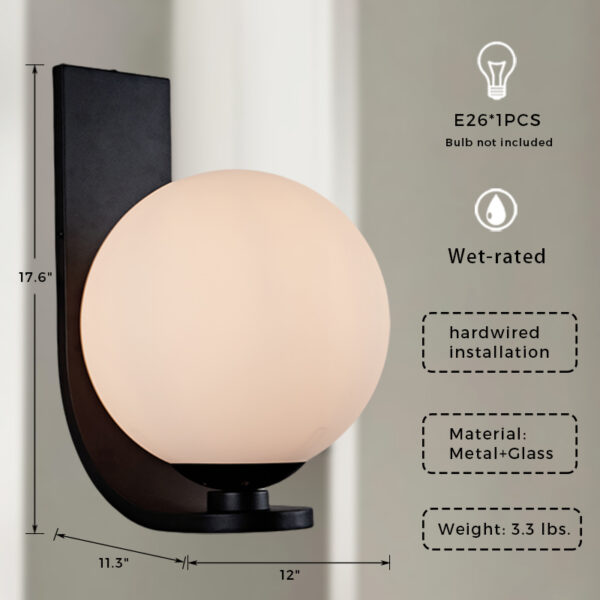 Modern Art Deco Globe Sconce - Image 15