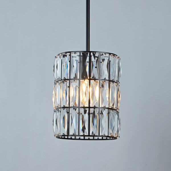 Contemporary Crystal Pendant with Prismatic Display