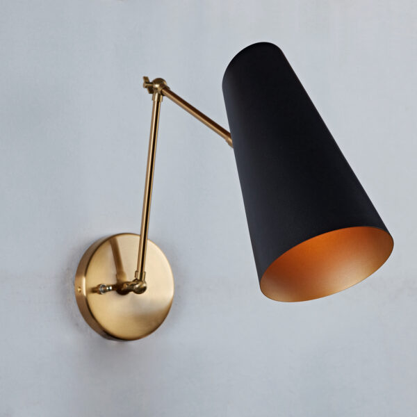 Elegant Articulating Mid-Century Modern Metal Sconce - Image 16