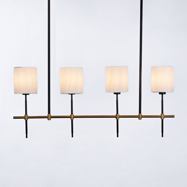 LuxeLinen Linear Metal Chandelier