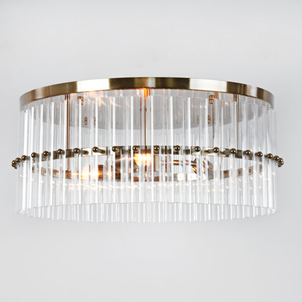 Luxury Crystal Tile Flush Mount