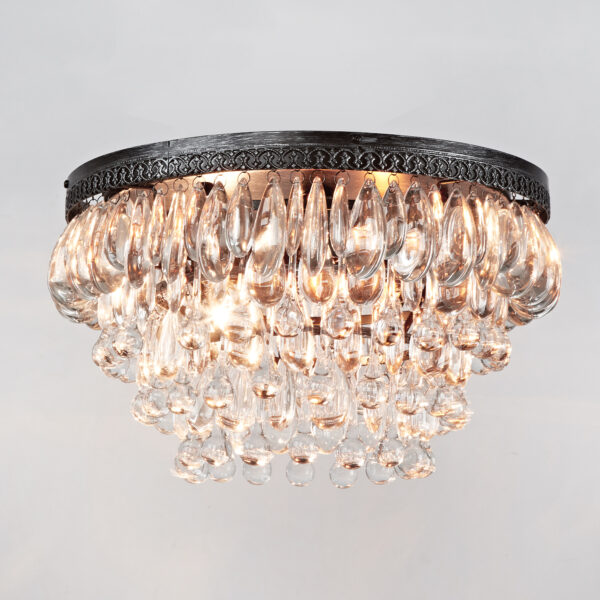Raindrop Elegance Crystal Flush Mount