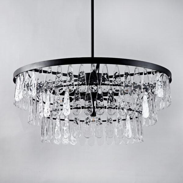 Vintage-Inspired Textured Glass Chandelier