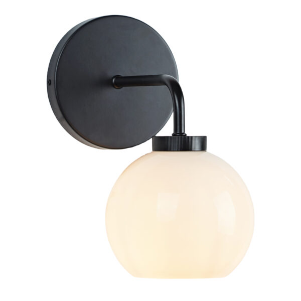 Blown Glass Steel Frame Single Sconce Collection