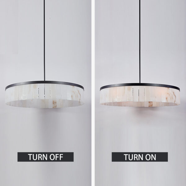 Modern Alabaster Rustic Chandelier - Image 4