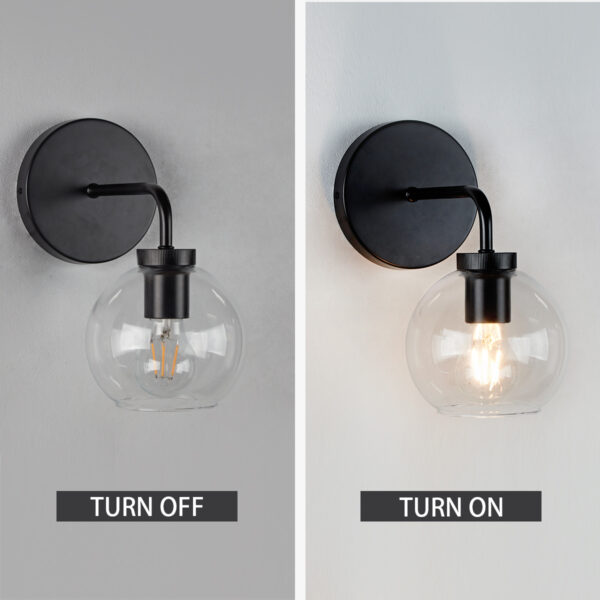 Blown Glass Steel Frame Single Sconce Collection - Image 18