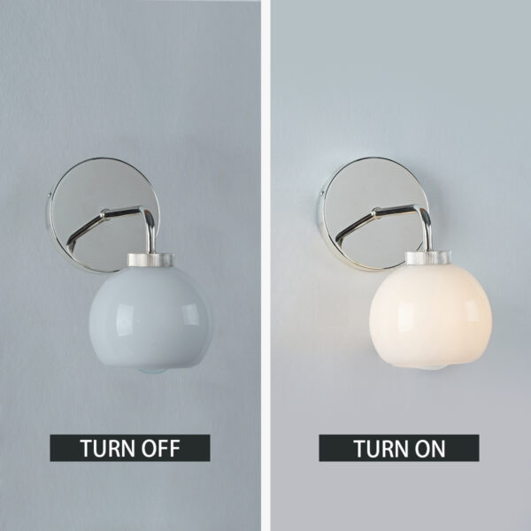 Blown Glass Steel Frame Single Sconce Collection - Image 57