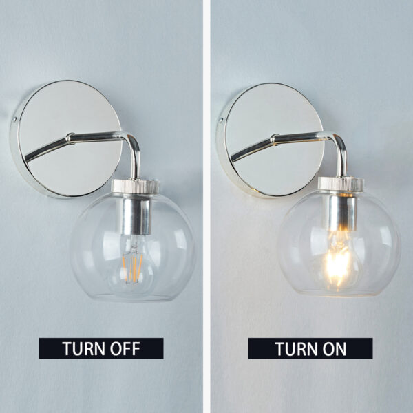 Blown Glass Steel Frame Single Sconce Collection - Image 70