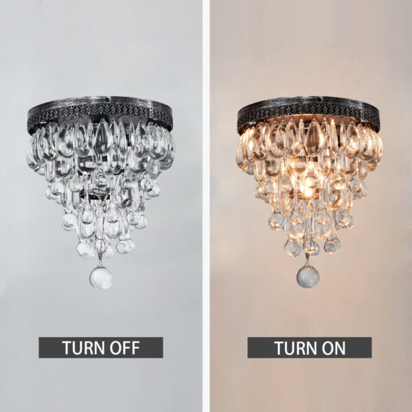 Raindrop Elegance Crystal Flush Mount - Image 16