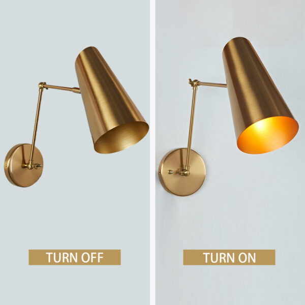 Elegant Articulating Mid-Century Modern Metal Sconce - Image 5