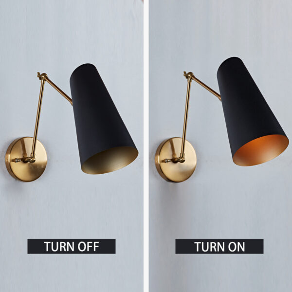 Elegant Articulating Mid-Century Modern Metal Sconce - Image 20