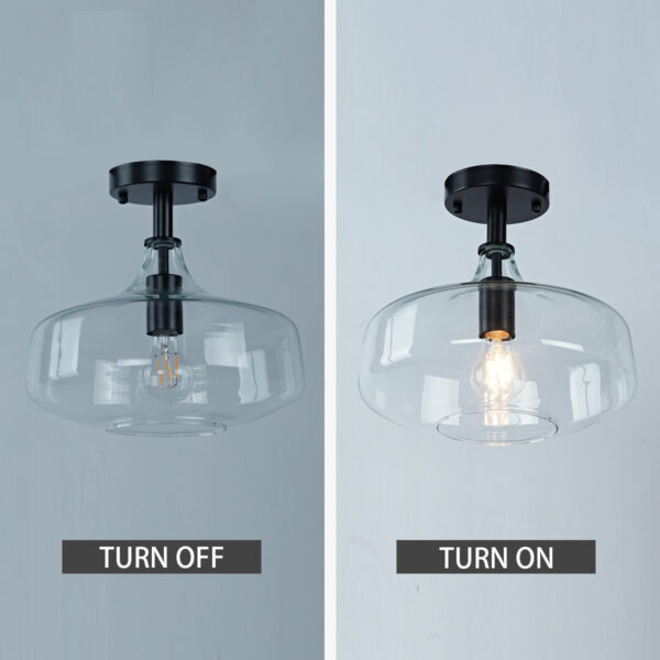 Vintage Appeal Glass Flush Mount - Image 5