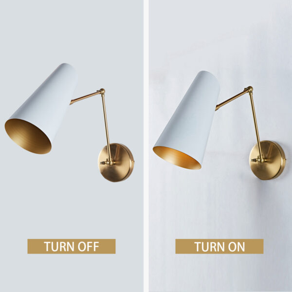 Elegant Articulating Mid-Century Modern Metal Sconce - Image 36