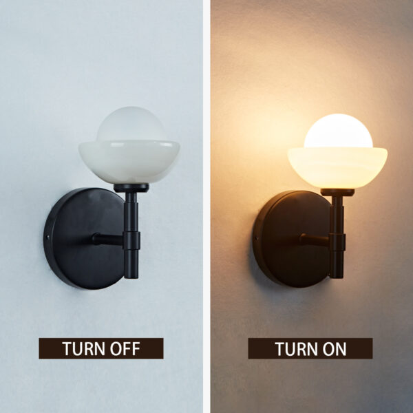 Alabaster Glow Hand-Carved Bathroom Sconce - Image 5