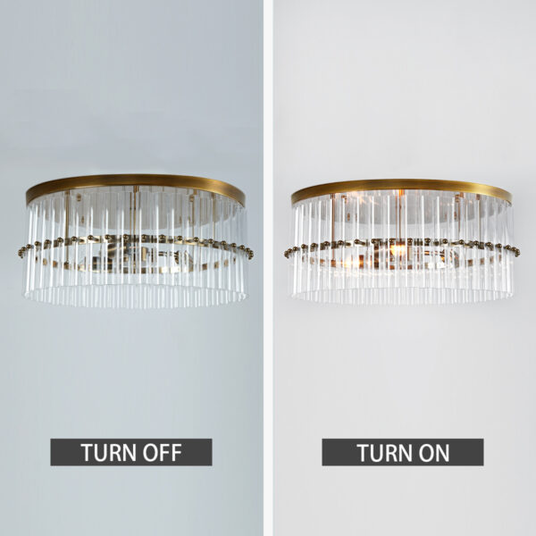 Luxury Crystal Tile Flush Mount - Image 5