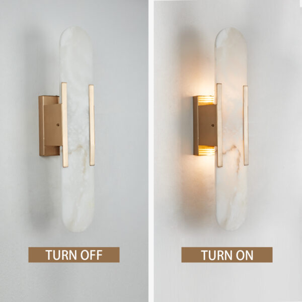 Alabaster Tile Wall Sconce - Image 4