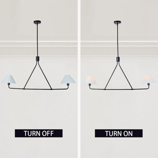 Minimalist Elegance Architectural 2-Light Tapered Pendant - Image 5