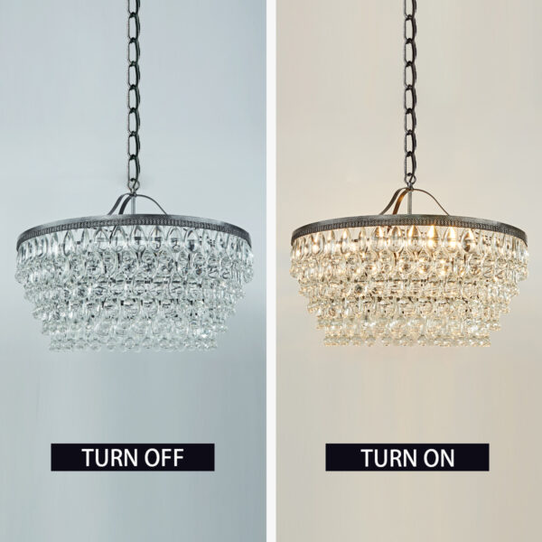 Vintage Crystal Raindrop Elegance Chandelier - Image 4