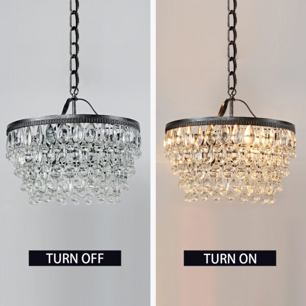 Vintage Crystal Raindrop Elegance Chandelier - Image 16