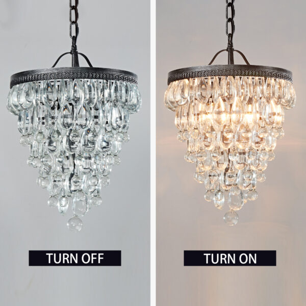 Vintage Crystal Raindrop Elegance Chandelier - Image 30