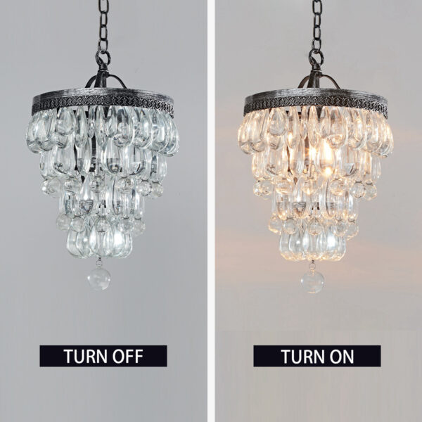 Vintage Crystal Raindrop Elegance Chandelier - Image 42