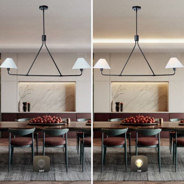 Minimalist Elegance Architectural 2-Light Tapered Pendant - Image 6