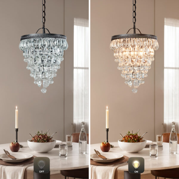 Vintage Crystal Raindrop Elegance Chandelier - Image 31