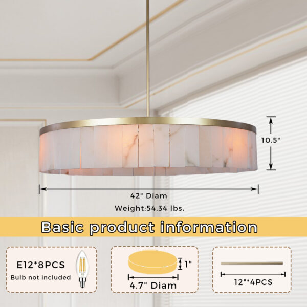 Modern Alabaster Rustic Chandelier - Image 20