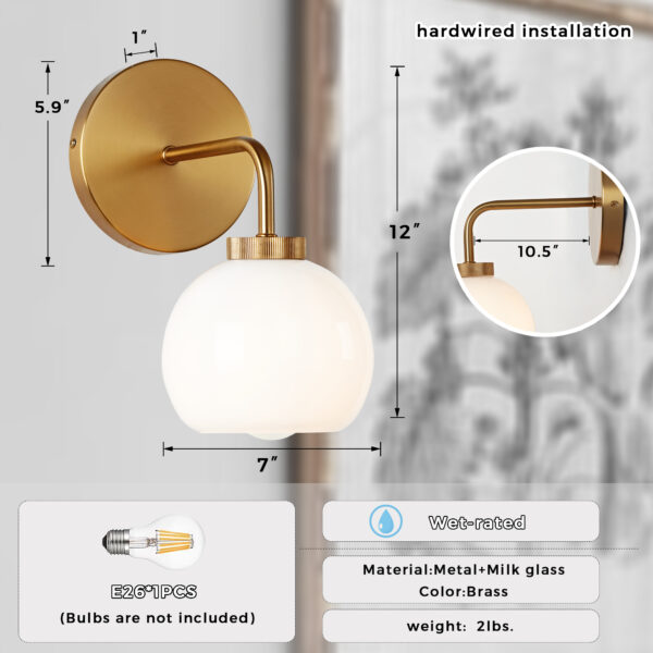 Blown Glass Steel Frame Single Sconce Collection - Image 28