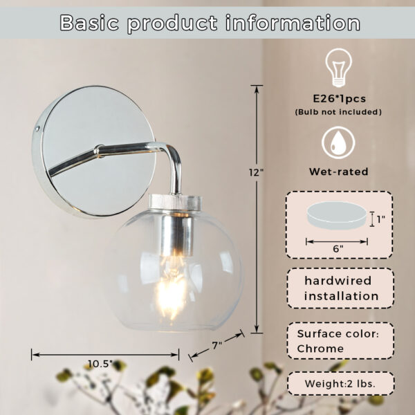 Blown Glass Steel Frame Single Sconce Collection - Image 67