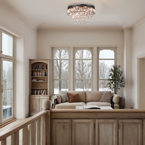 Raindrop Elegance Crystal Flush Mount - Image 5