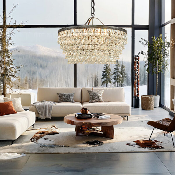 Vintage Crystal Raindrop Elegance Chandelier - Image 6