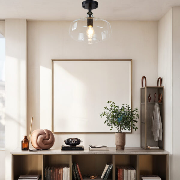Vintage Appeal Glass Flush Mount - Image 6