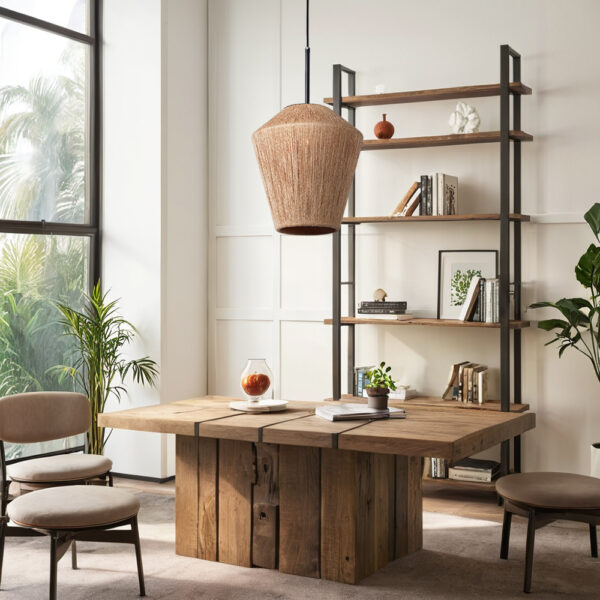 Boho-Chic Jute Ambience Pendant Light - Image 7