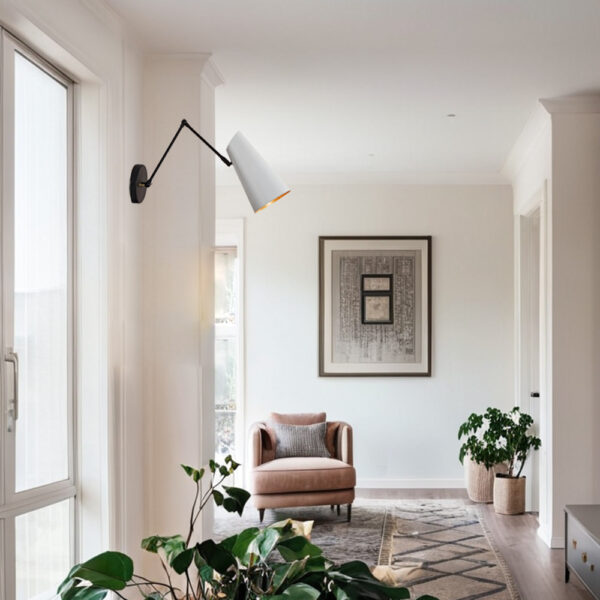 Elegant Articulating Mid-Century Modern Metal Sconce - Image 61