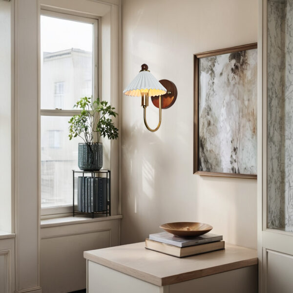 Prairie Style Ceramic Finish Sconce - Image 8