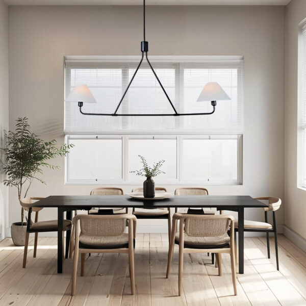 Minimalist Elegance Architectural 2-Light Tapered Pendant - Image 18