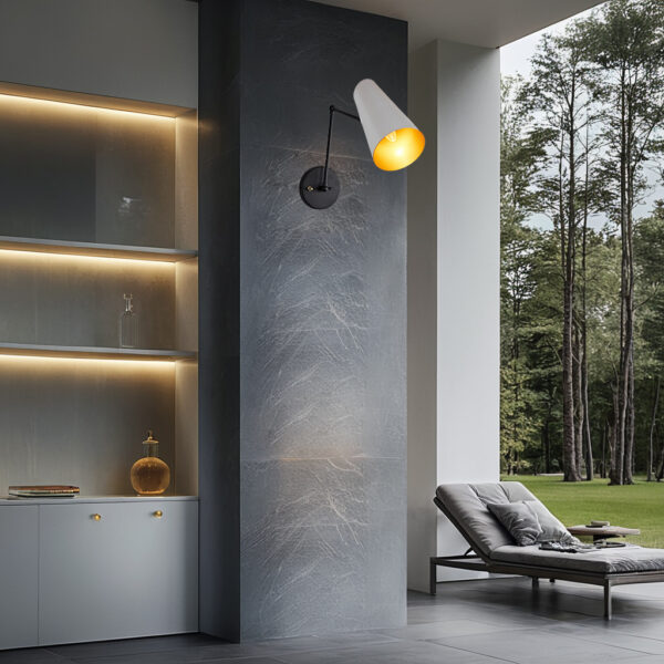 Elegant Articulating Mid-Century Modern Metal Sconce - Image 72