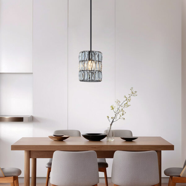 Contemporary Crystal Pendant with Prismatic Display - Image 16
