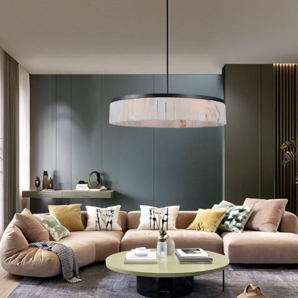 Modern Alabaster Rustic Chandelier - Image 15
