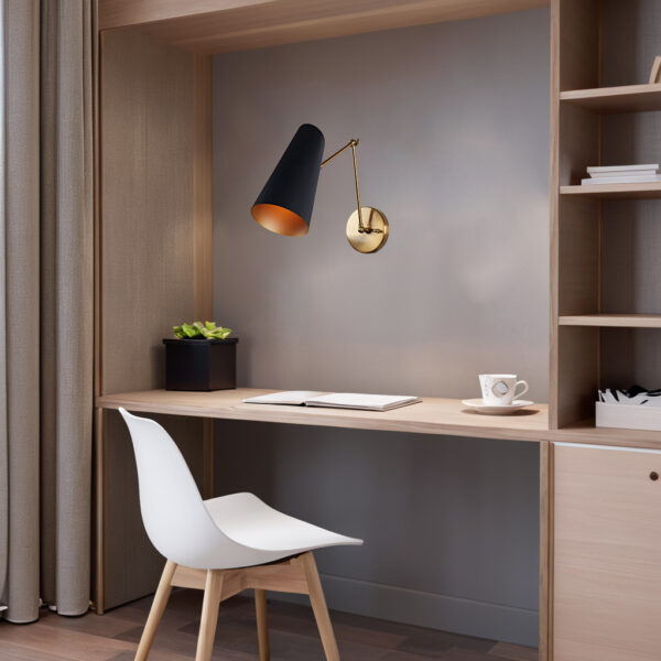 Elegant Articulating Mid-Century Modern Metal Sconce - Image 31
