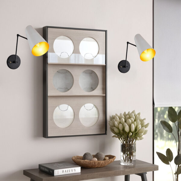 Elegant Articulating Mid-Century Modern Metal Sconce - Image 73