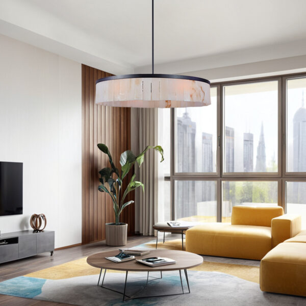 Modern Alabaster Rustic Chandelier - Image 16