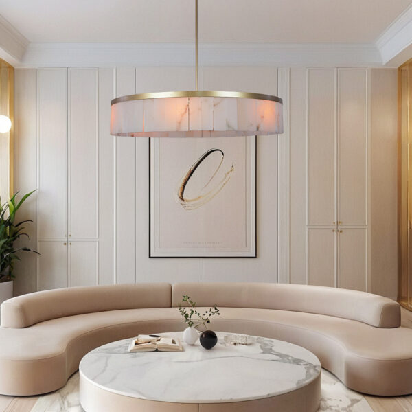 Modern Alabaster Rustic Chandelier - Image 34