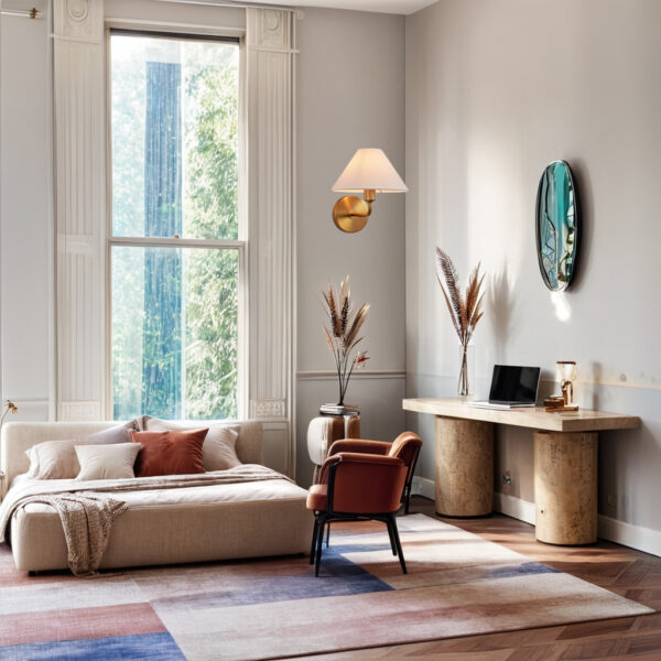 Elegant Linen Glow Sconce - Image 18