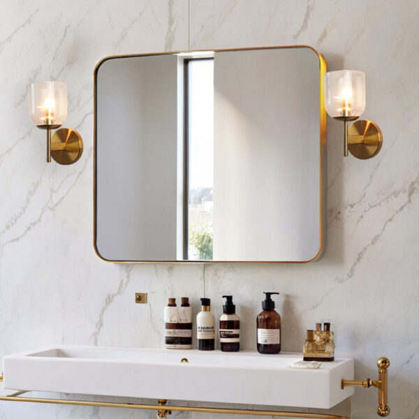 Bell-shaped Fluted Glass Wall Sconce - Image 16